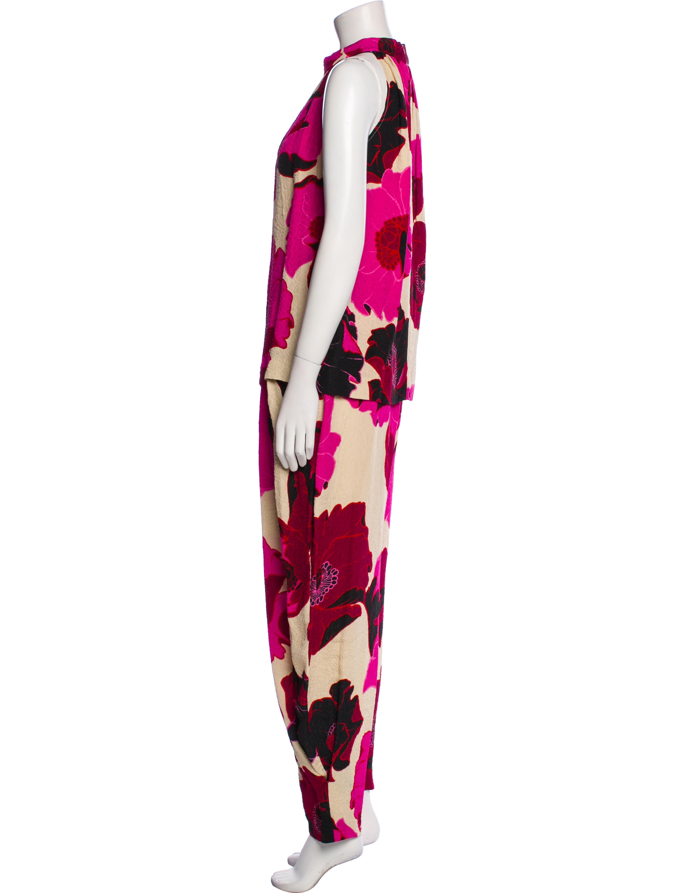Dries Van Noten Floral Print Pant Set
