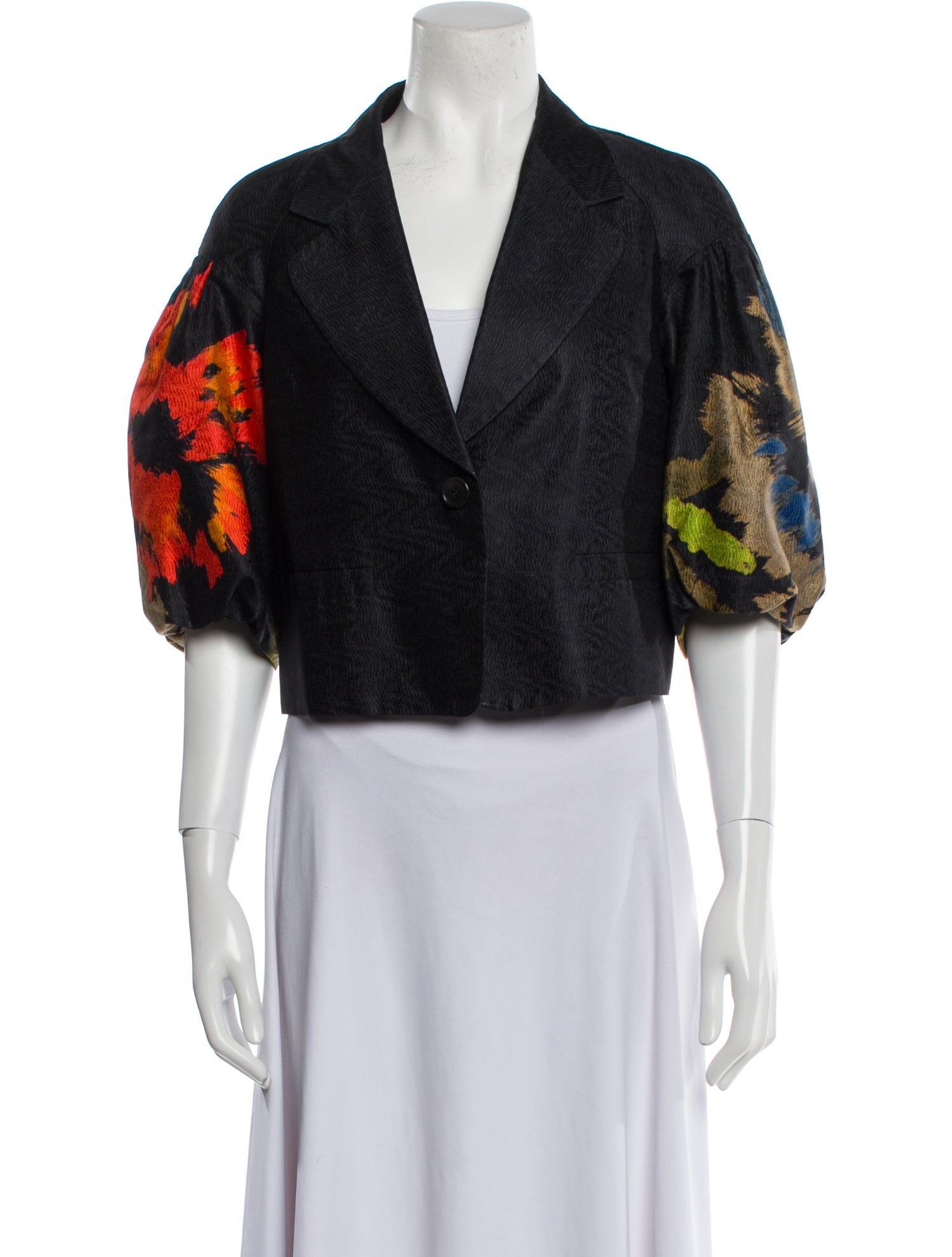 Dries Van Noten Silk Printed Evening Jacket