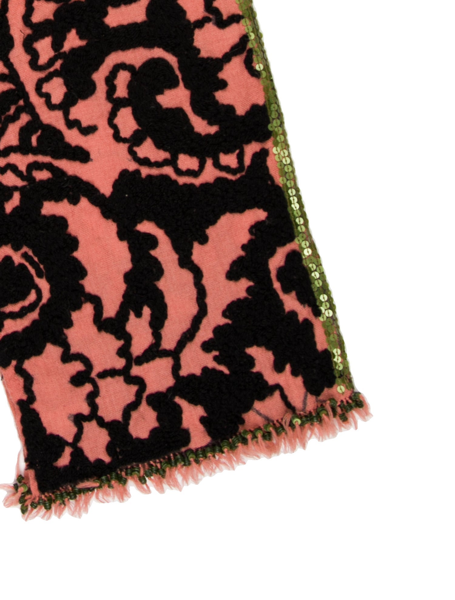 Dries Van Noten Wool Animal Print Scarf