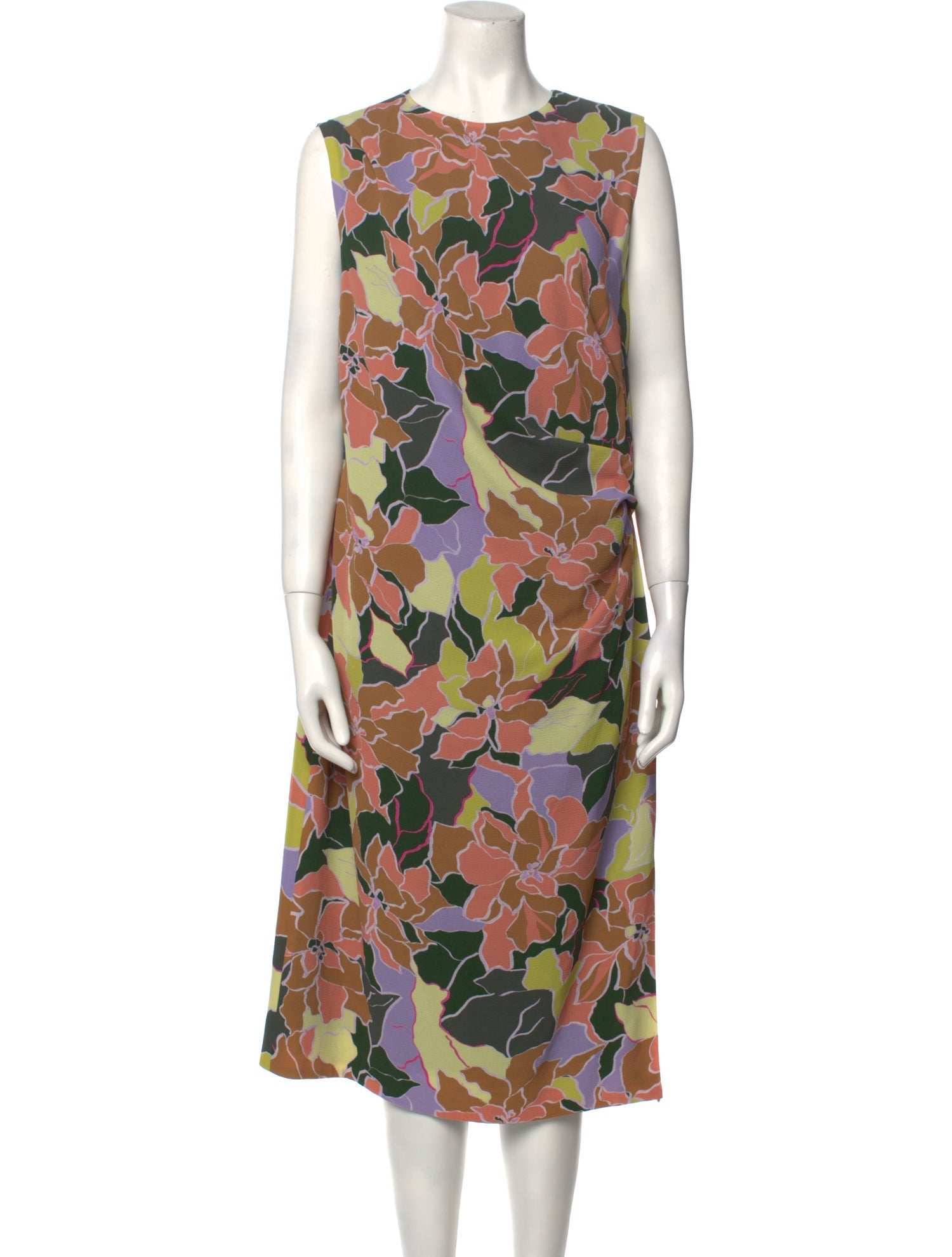 Dries Van Noten Floral Print Midi Length Dress