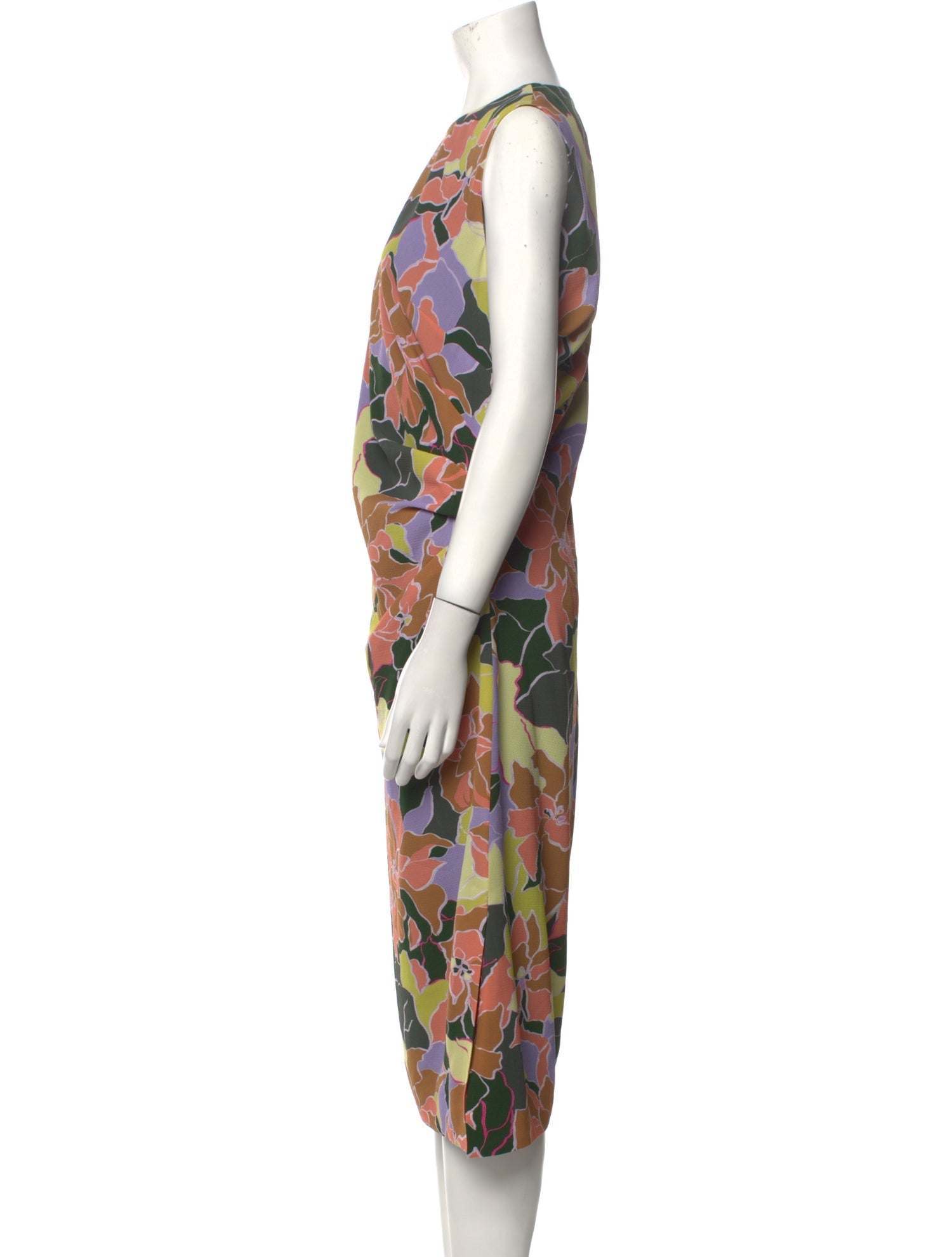 Dries Van Noten Floral Print Midi Length Dress