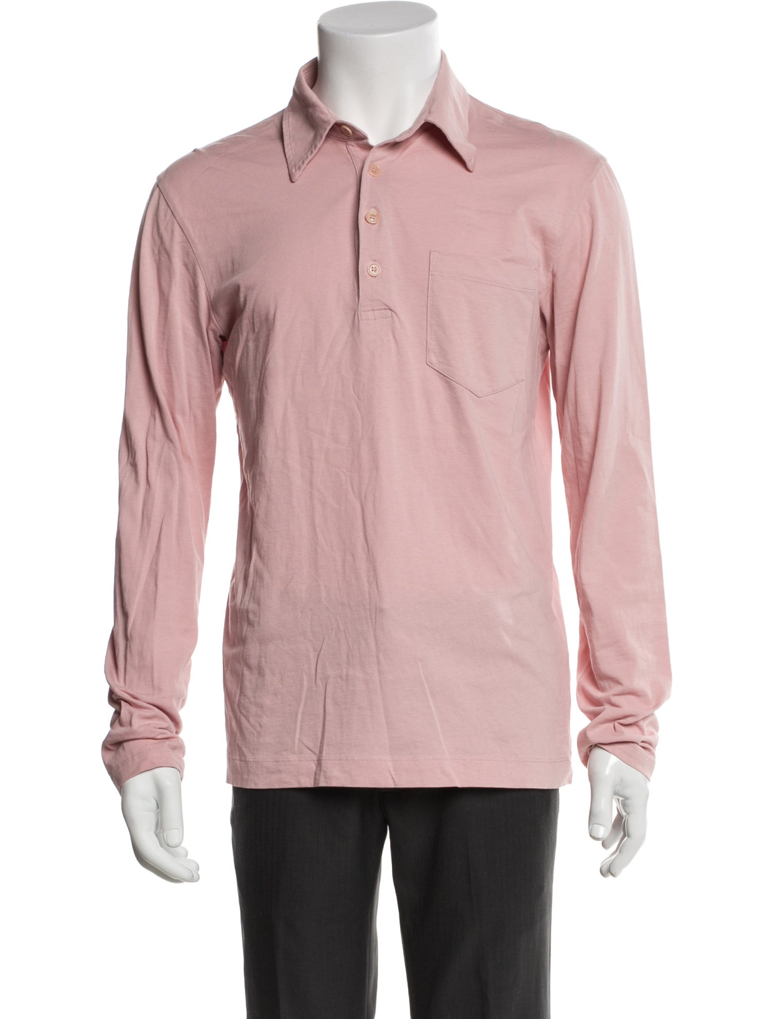 Dries Van Noten Collar Long Sleeve Polo Shirt