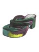 Dries Van Noten Velvet Tie-Dye Print Slides