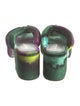 Dries Van Noten Velvet Tie-Dye Print Slides