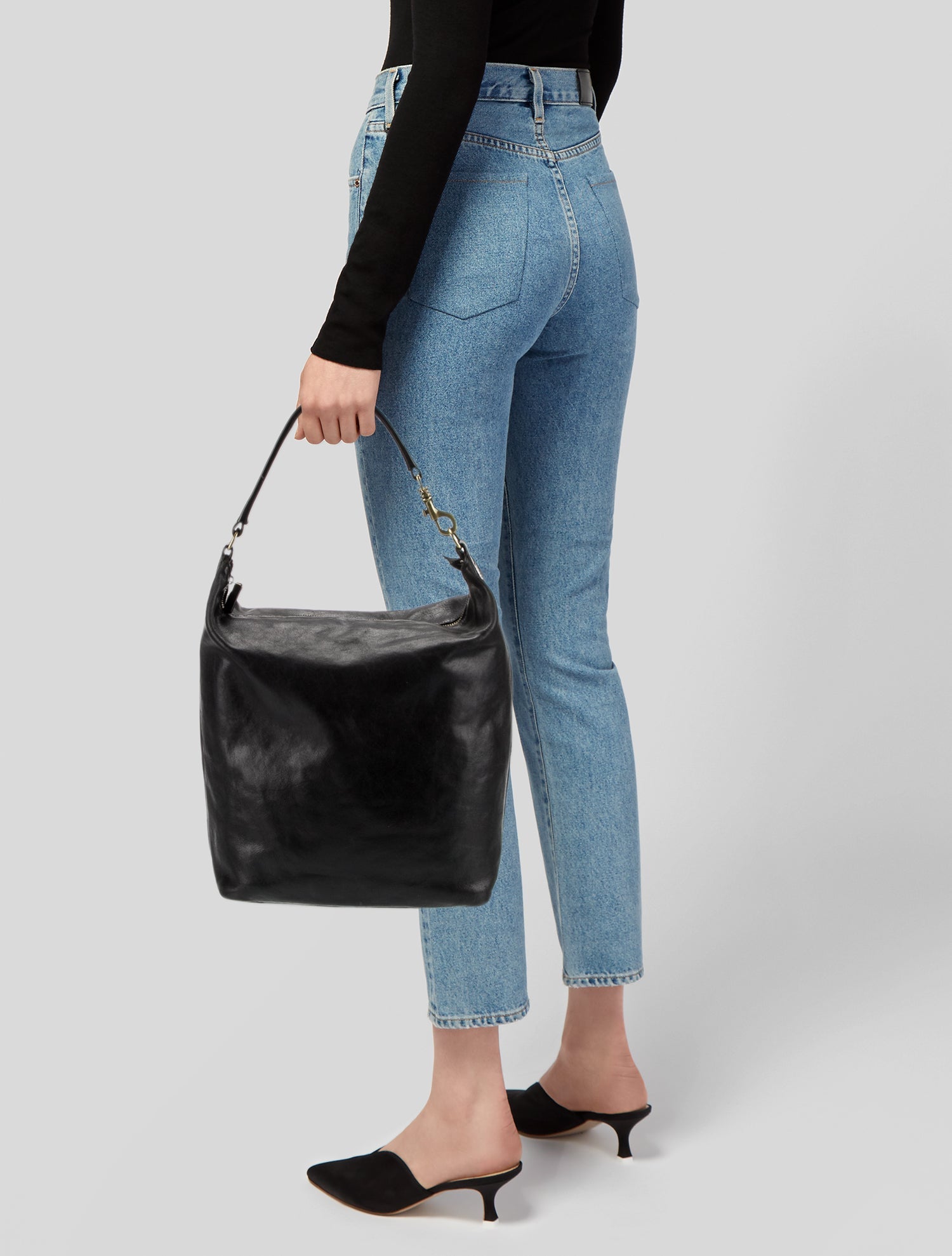 Dries Van Noten Leather Hobo