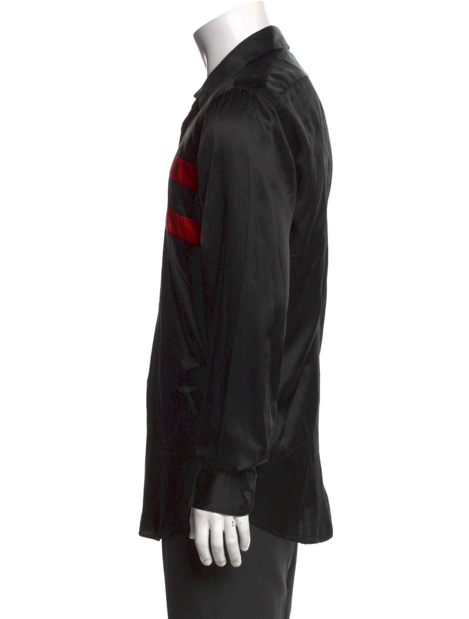 Dries Van Noten Colorblock Pattern Long Sleeve Shirt