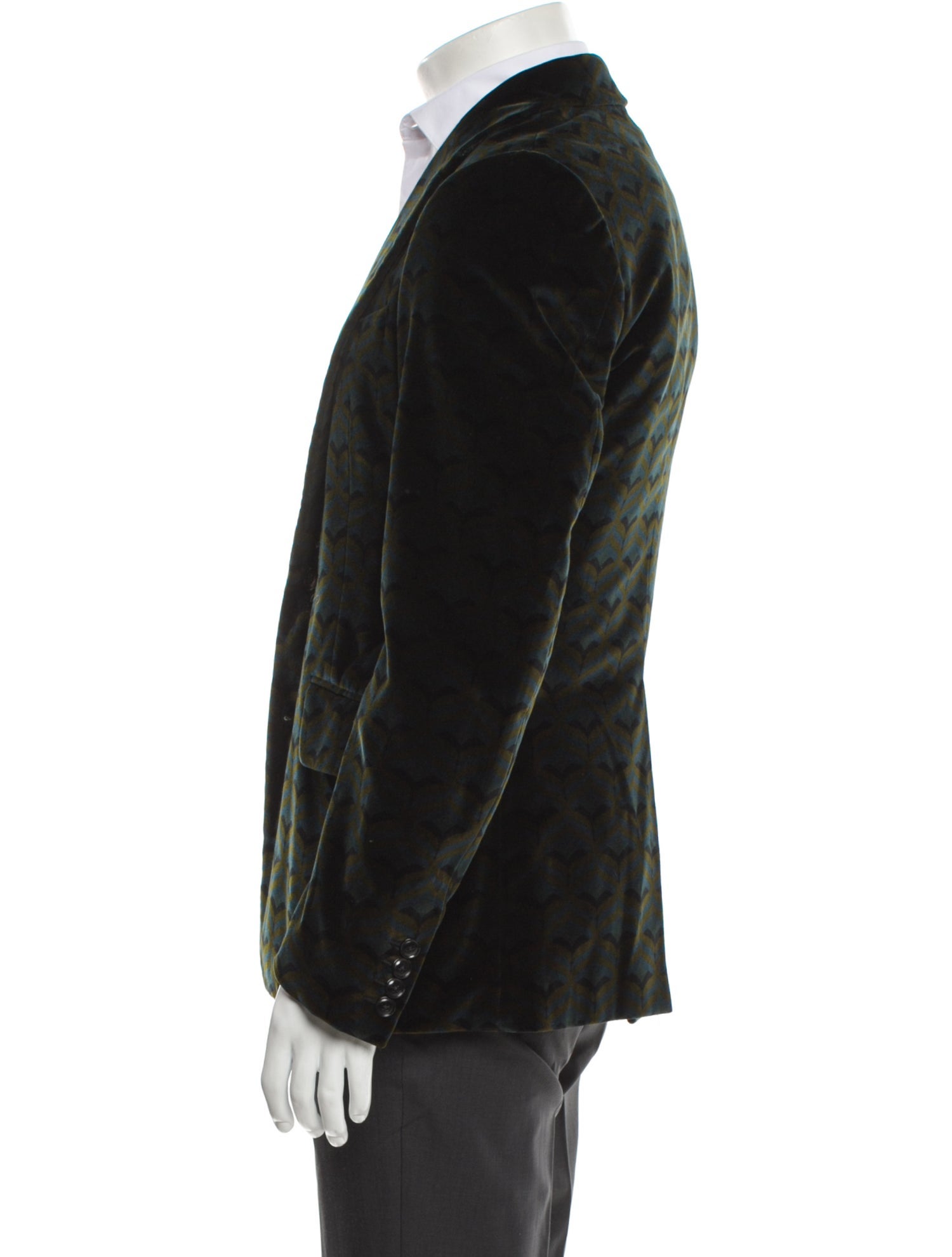Dries Van Noten Velvet Patterned Blazer