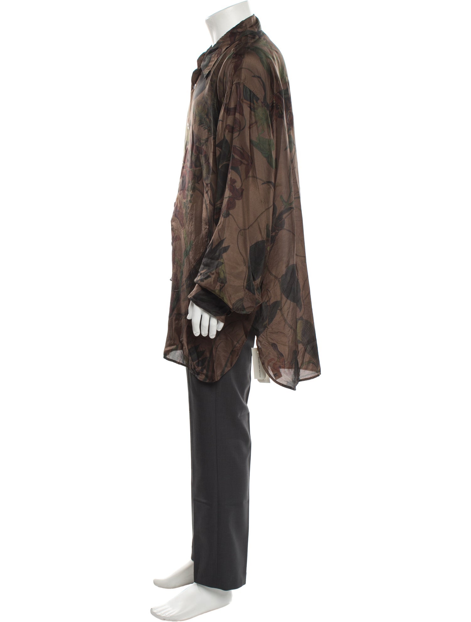 Dries Van Noten Silk Floral Print Shirt w/ Tags