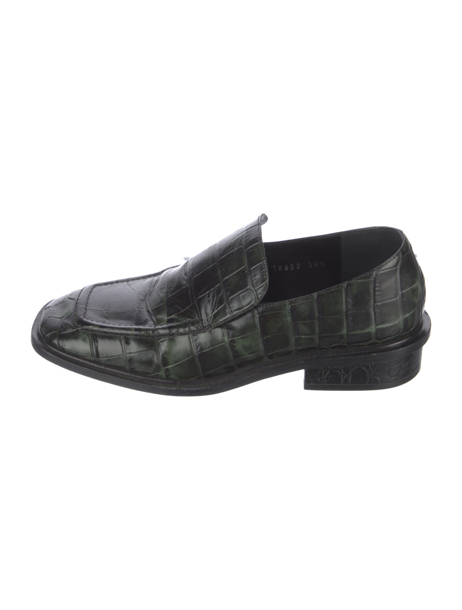 Dries Van Noten Embossed Leather Loafers