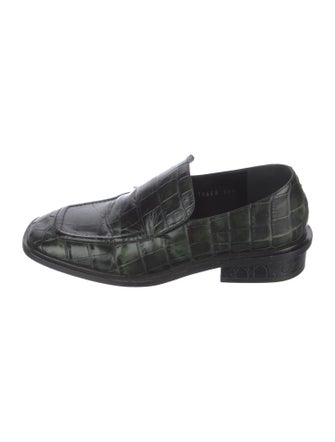Dries Van Noten Embossed Leather Loafers