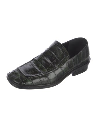 Dries Van Noten Embossed Leather Loafers