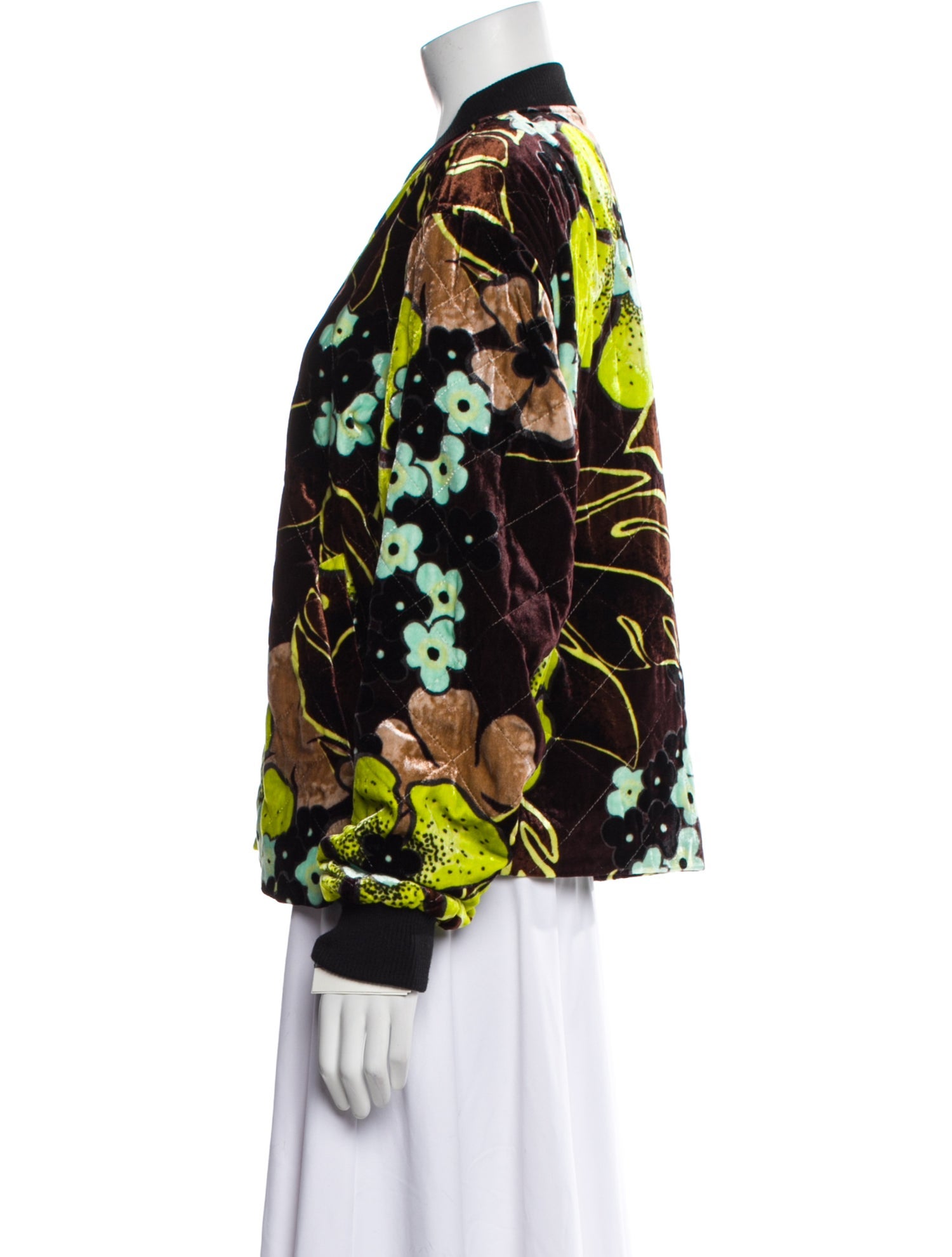 Dries Van Noten Velvet Printed Bomber Jacket w/ Tags