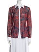 Dries Van Noten Silk Printed Button-Up Top