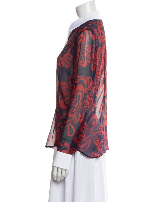Dries Van Noten Silk Printed Button-Up Top
