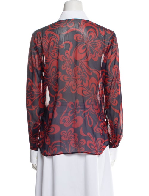 Dries Van Noten Silk Printed Button-Up Top