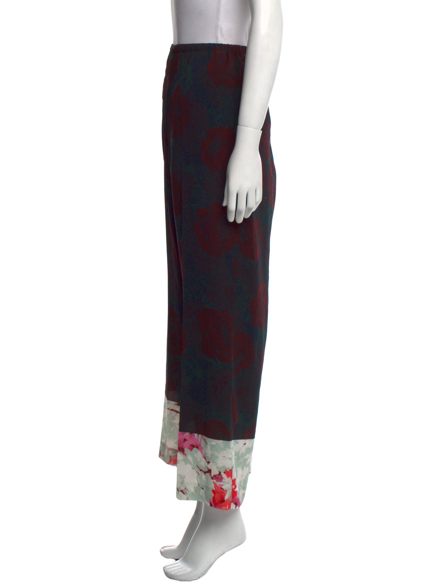 Dries Van Noten Printed Wide Leg Pants