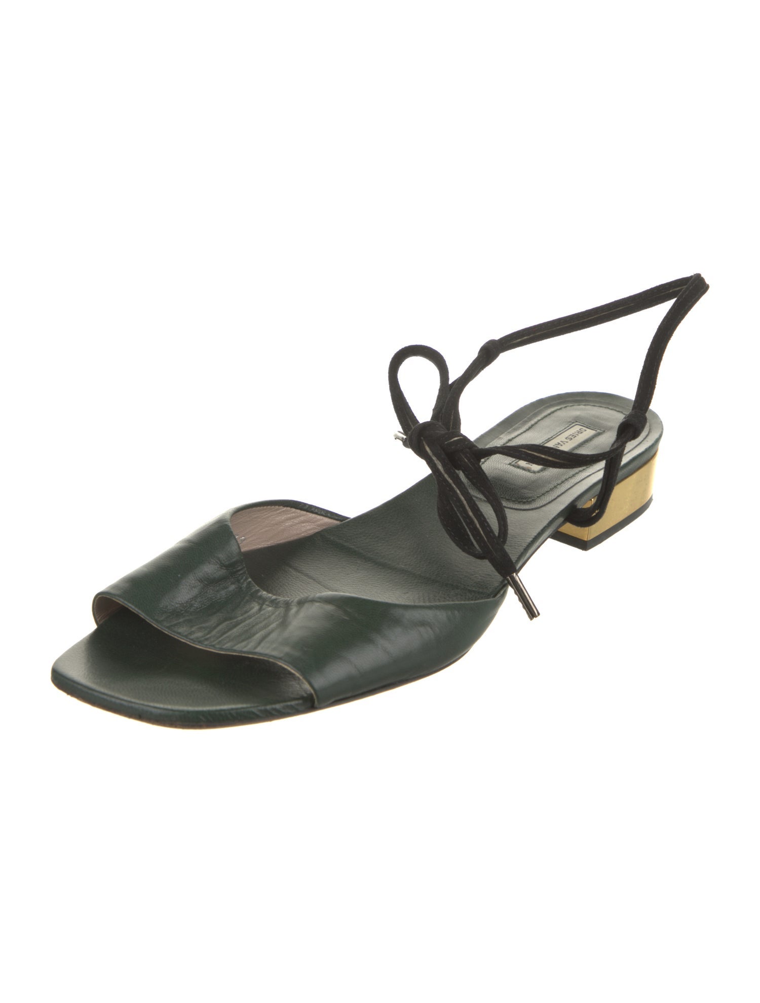 Dries Van Noten Leather Slingback Flats
