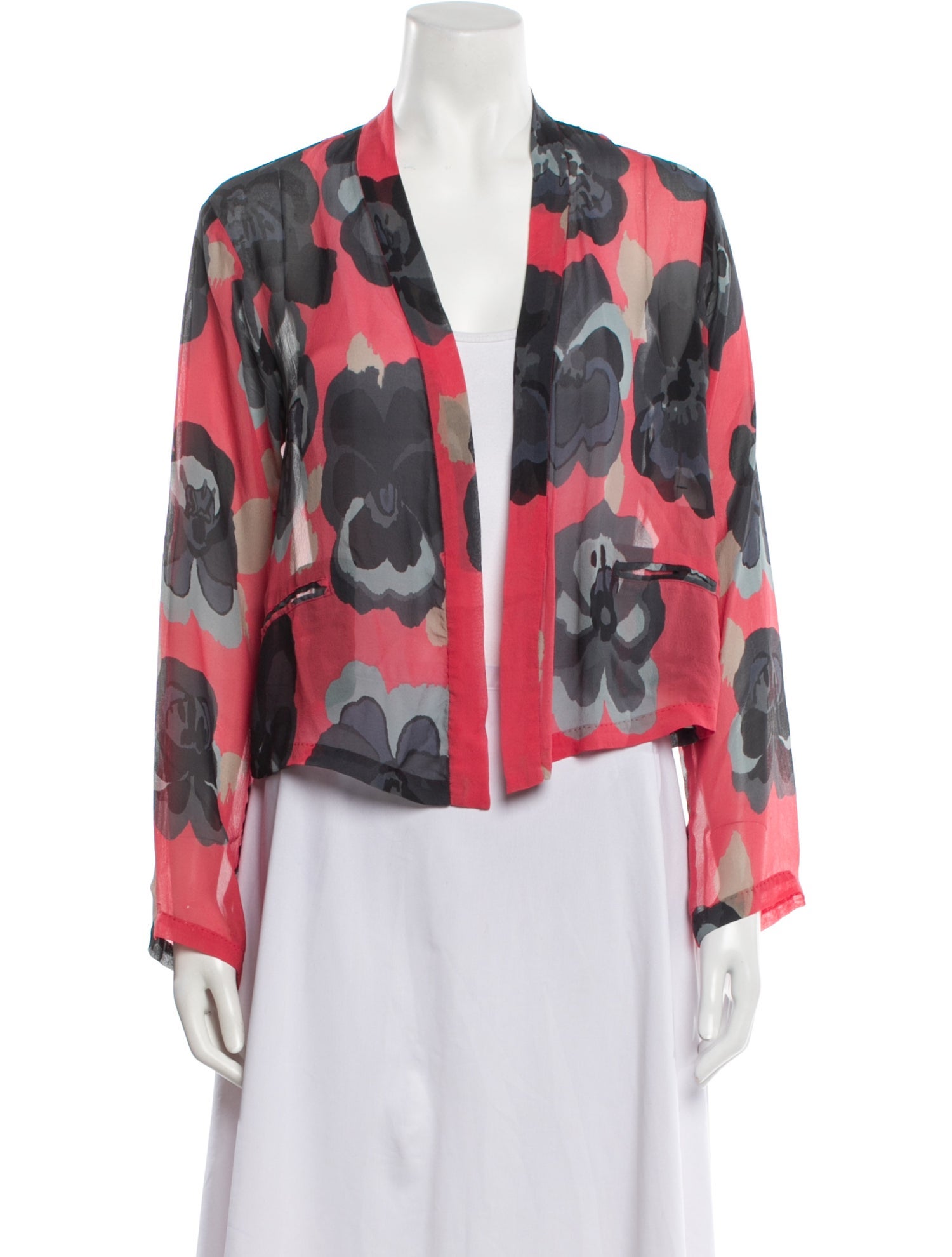 Dries Van Noten Silk Floral Print Blazer