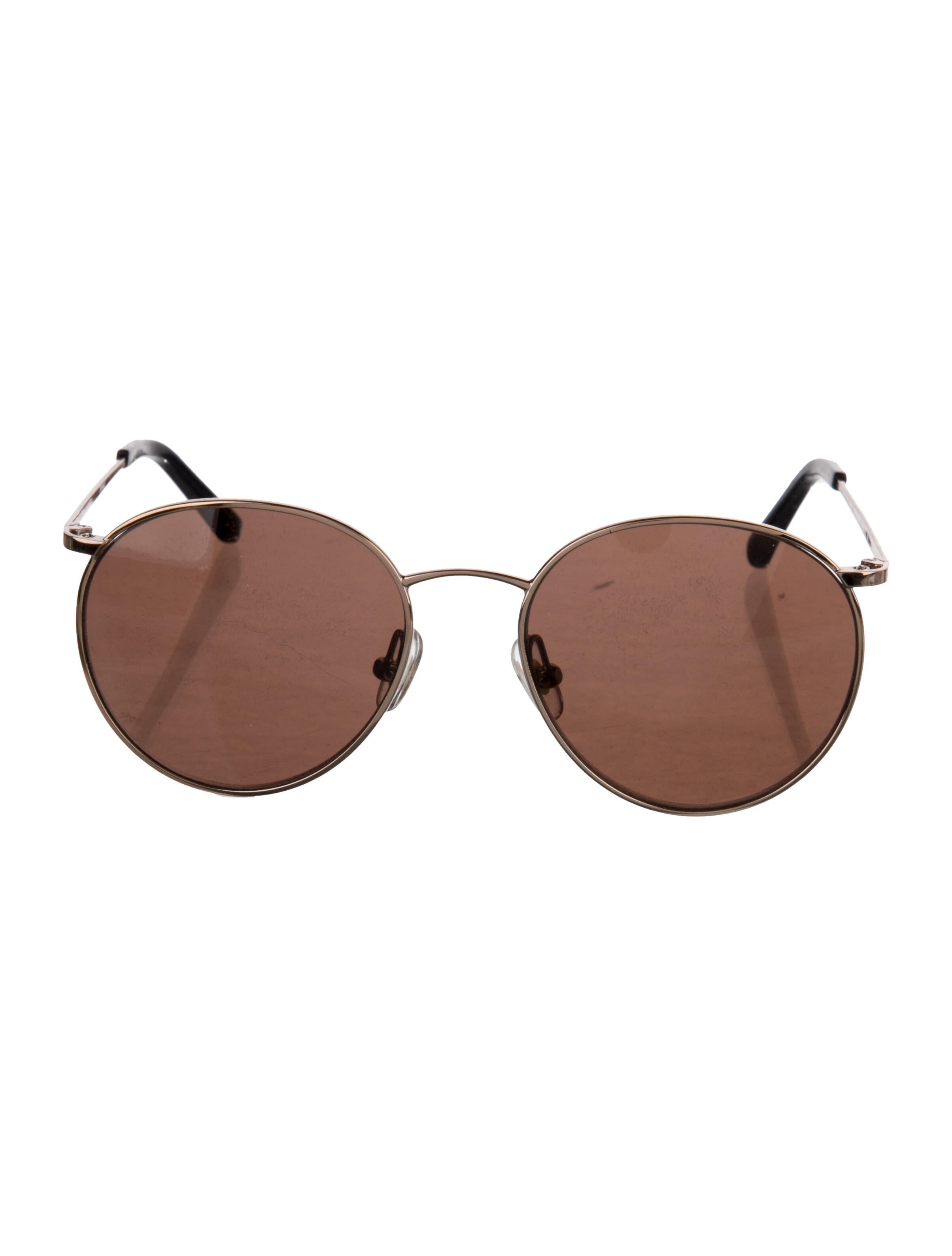 Dries Van Noten Round Mirrored Sunglasses