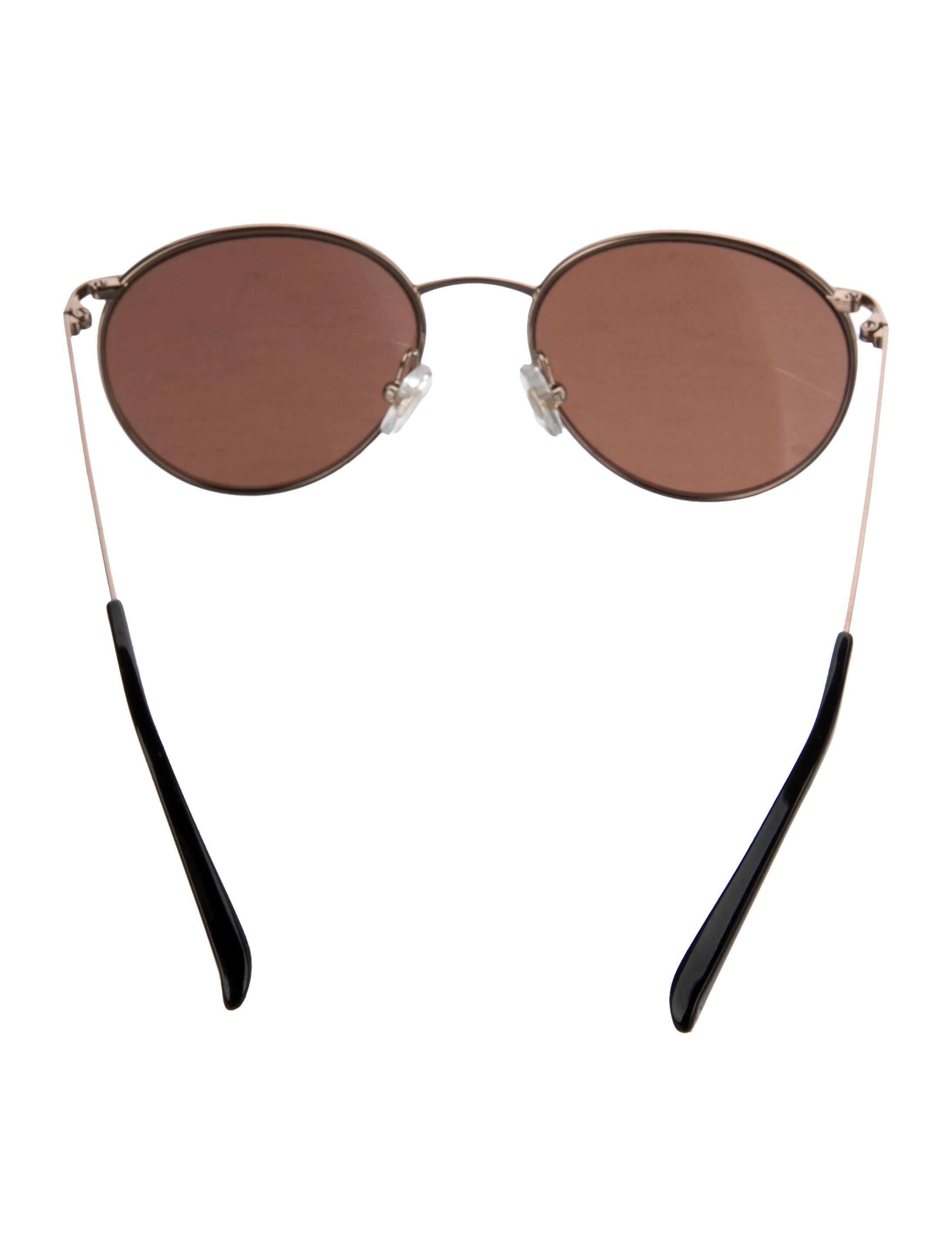 Dries Van Noten Round Mirrored Sunglasses