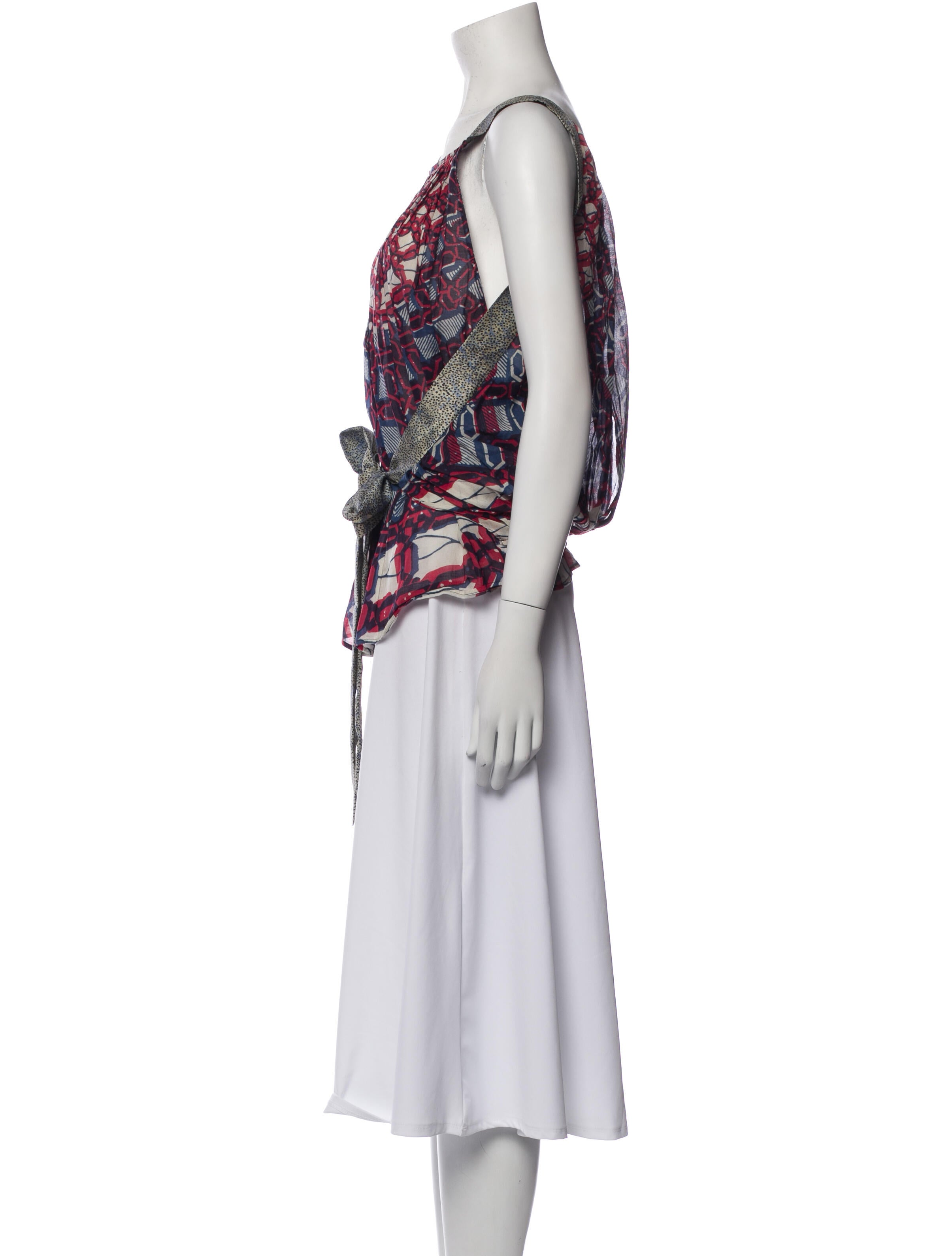 Dries Van Noten Printed Scoop Neck Tunic