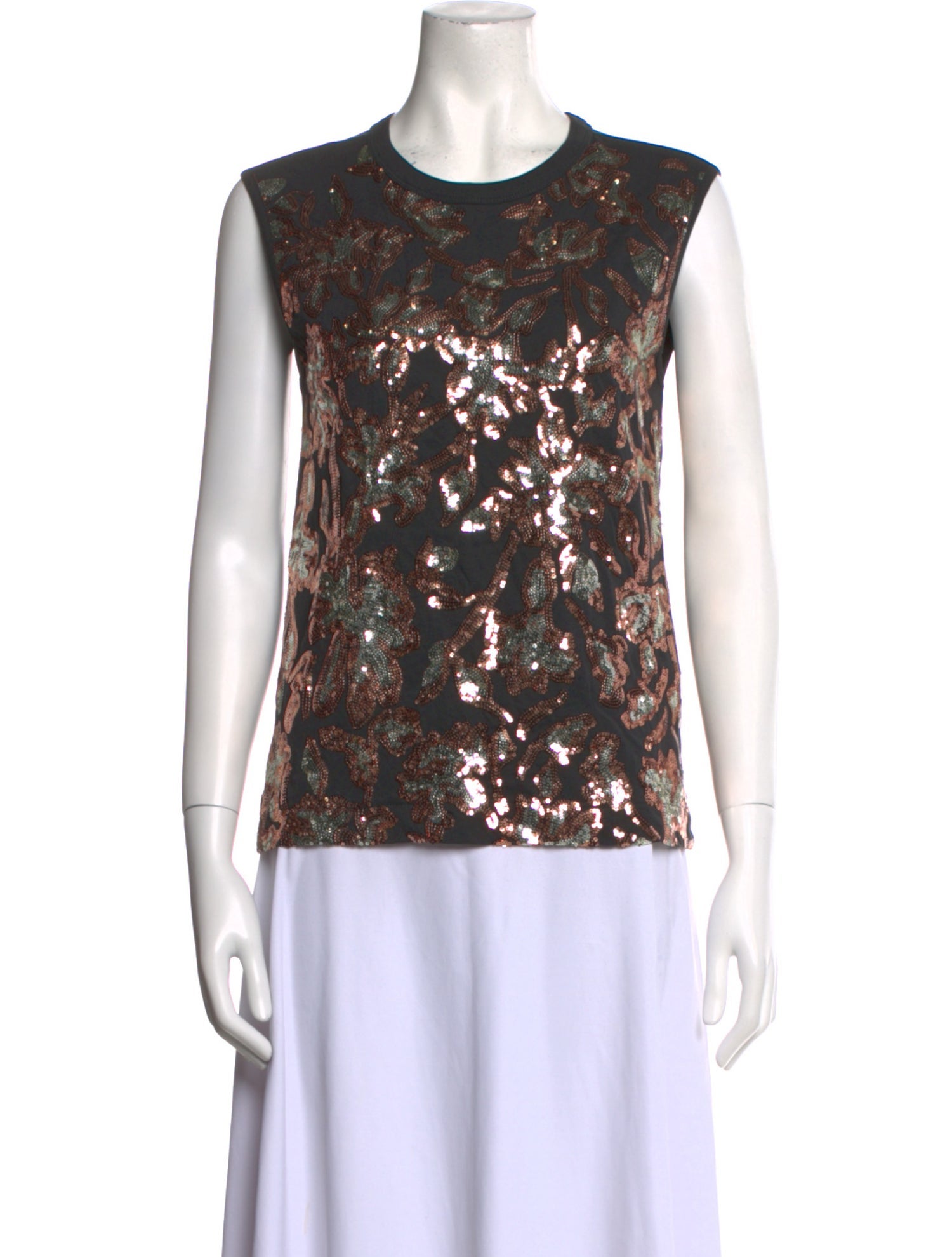 Dries Van Noten Patterned Crew Neck Top