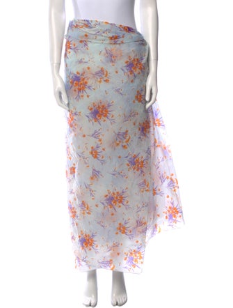 Dries Van Noten Floral Print Midi Length Skirt