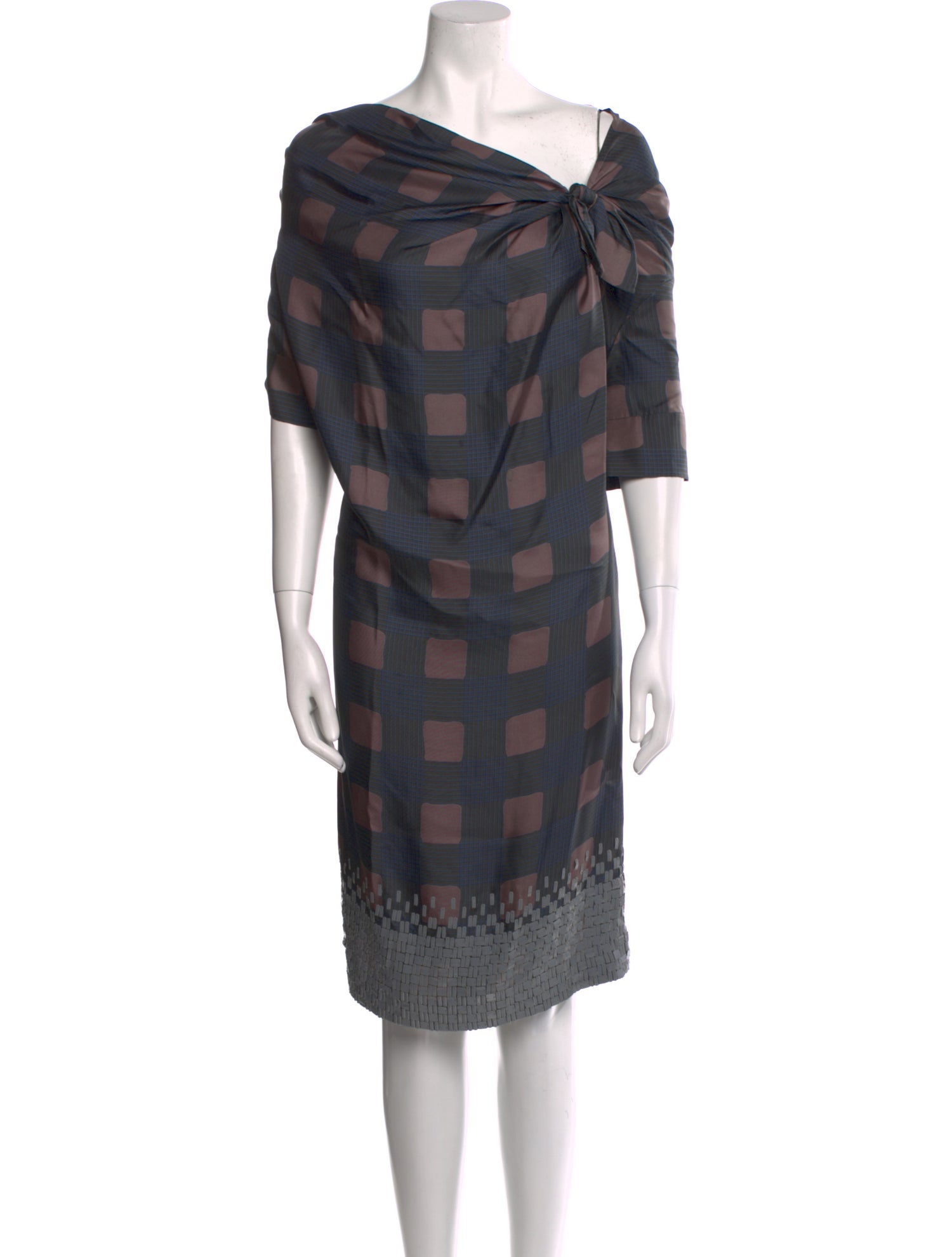 Dries Van Noten Silk Knee-Length Dress