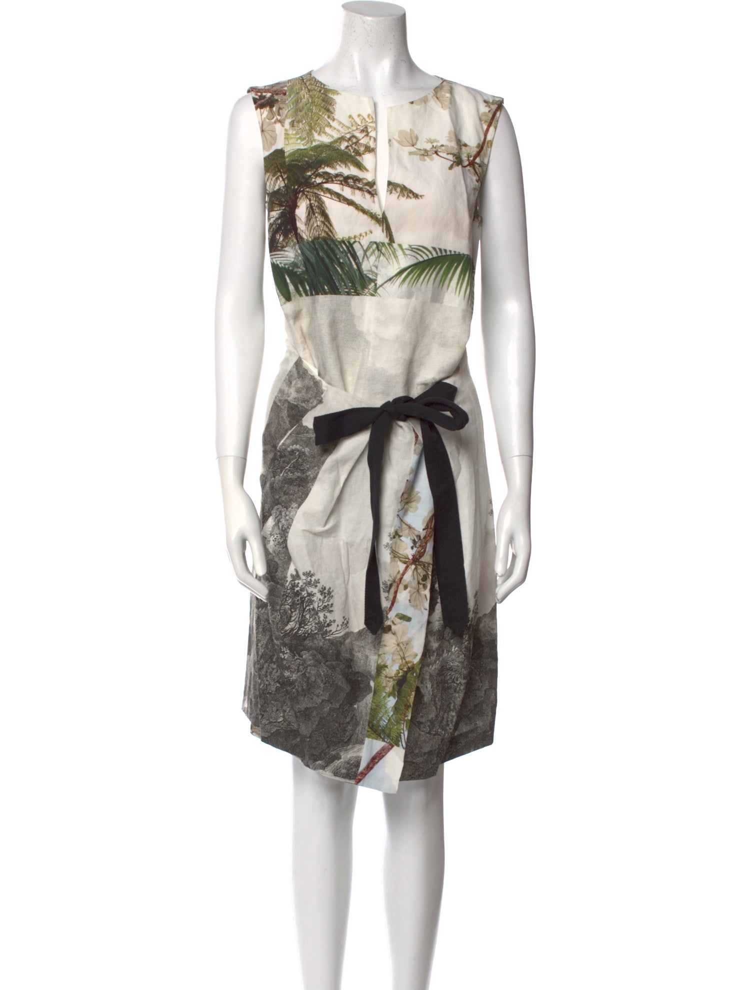 Dries Van Noten Linen Midi Length Dress