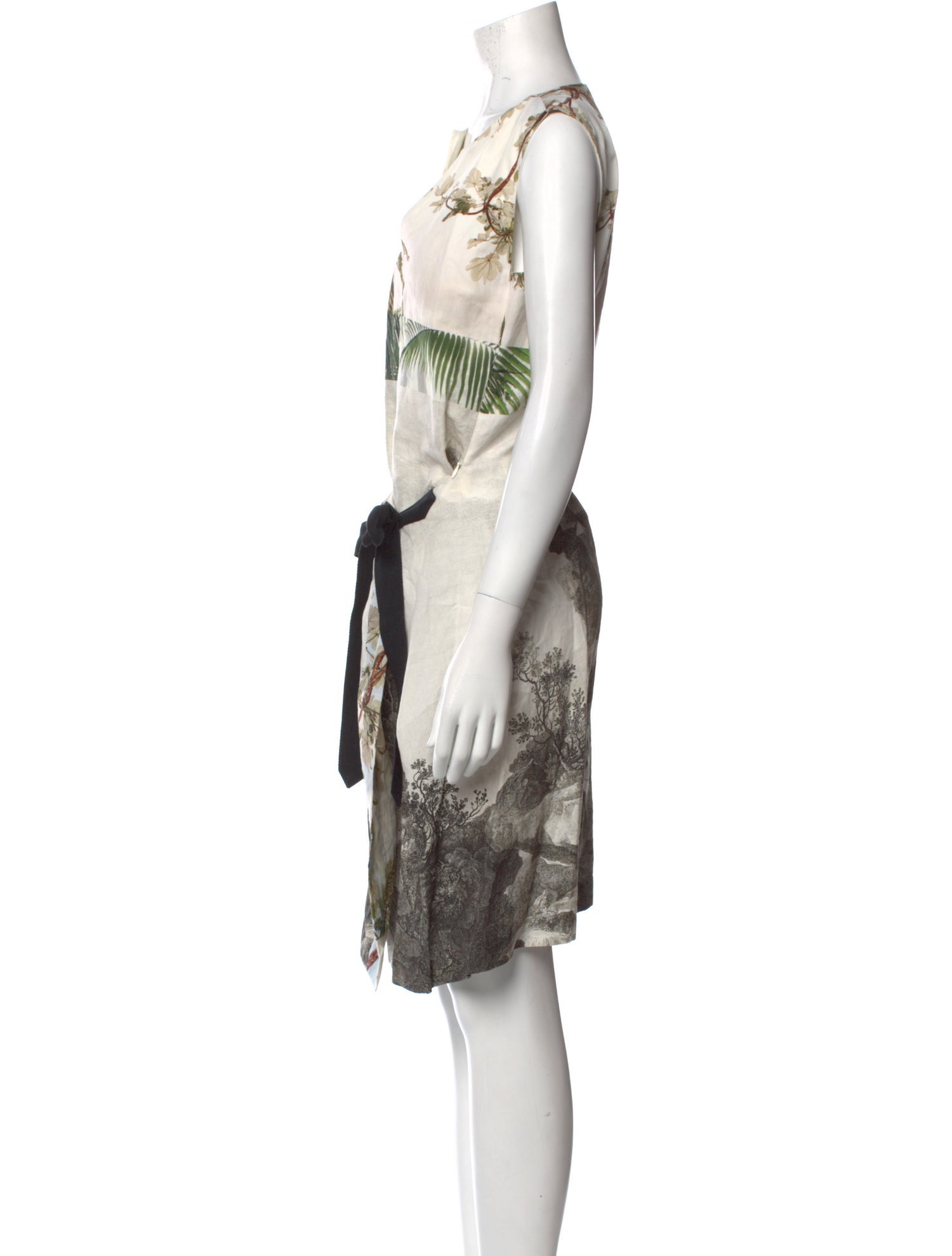 Dries Van Noten Linen Midi Length Dress