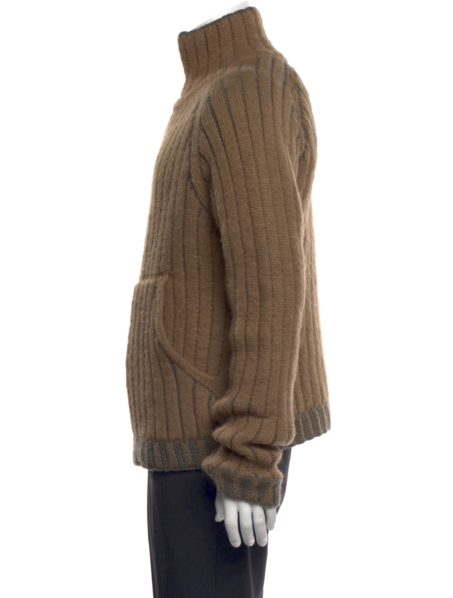 Dries Van Noten Mock Neck Long Sleeve Cardigan