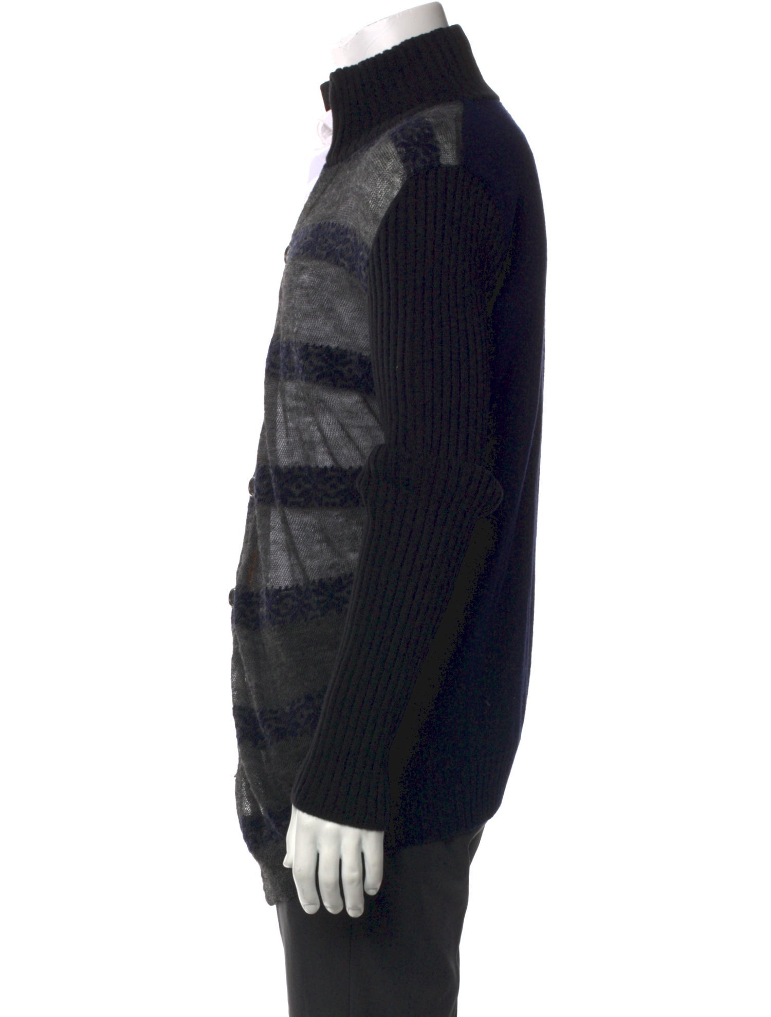 Dries Van Noten Wool Striped Cardigan