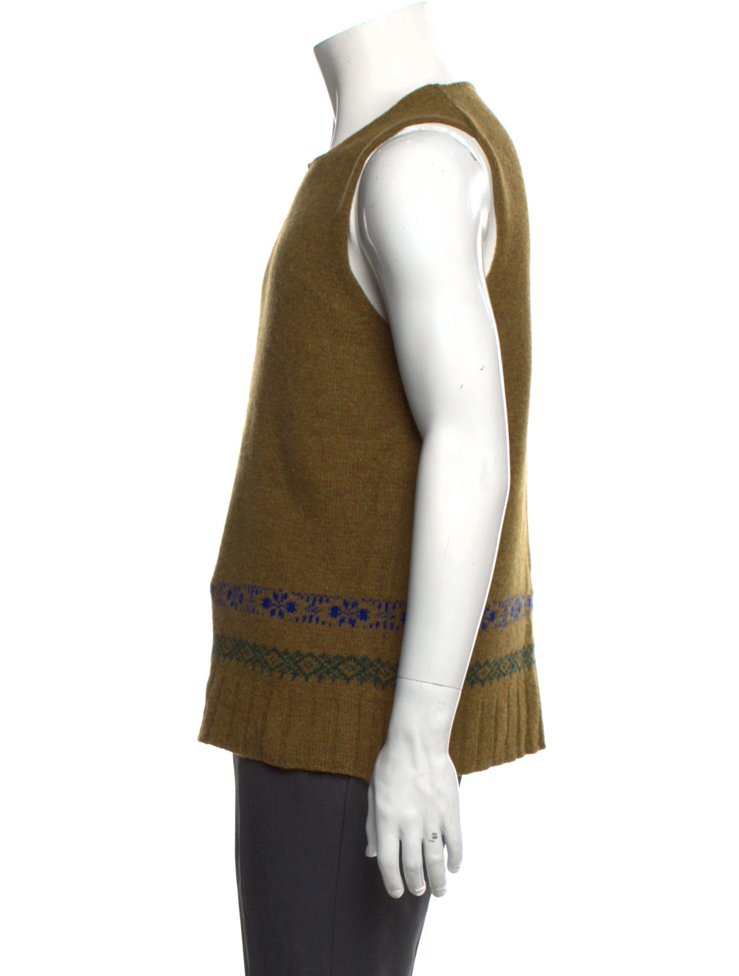 Dries Van Noten Wool Crew Neck Sweater Vest