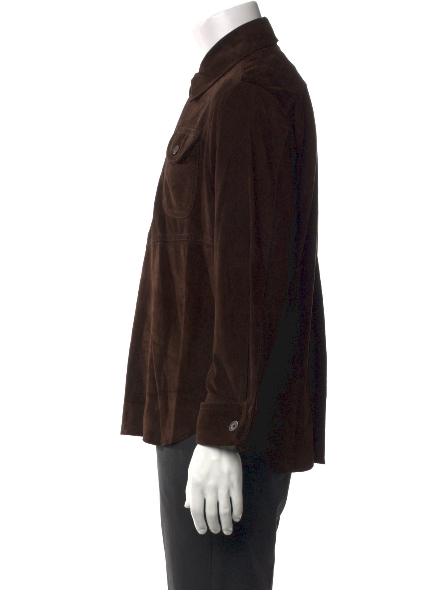 Dries Van Noten Leather Long Sleeve Shirt