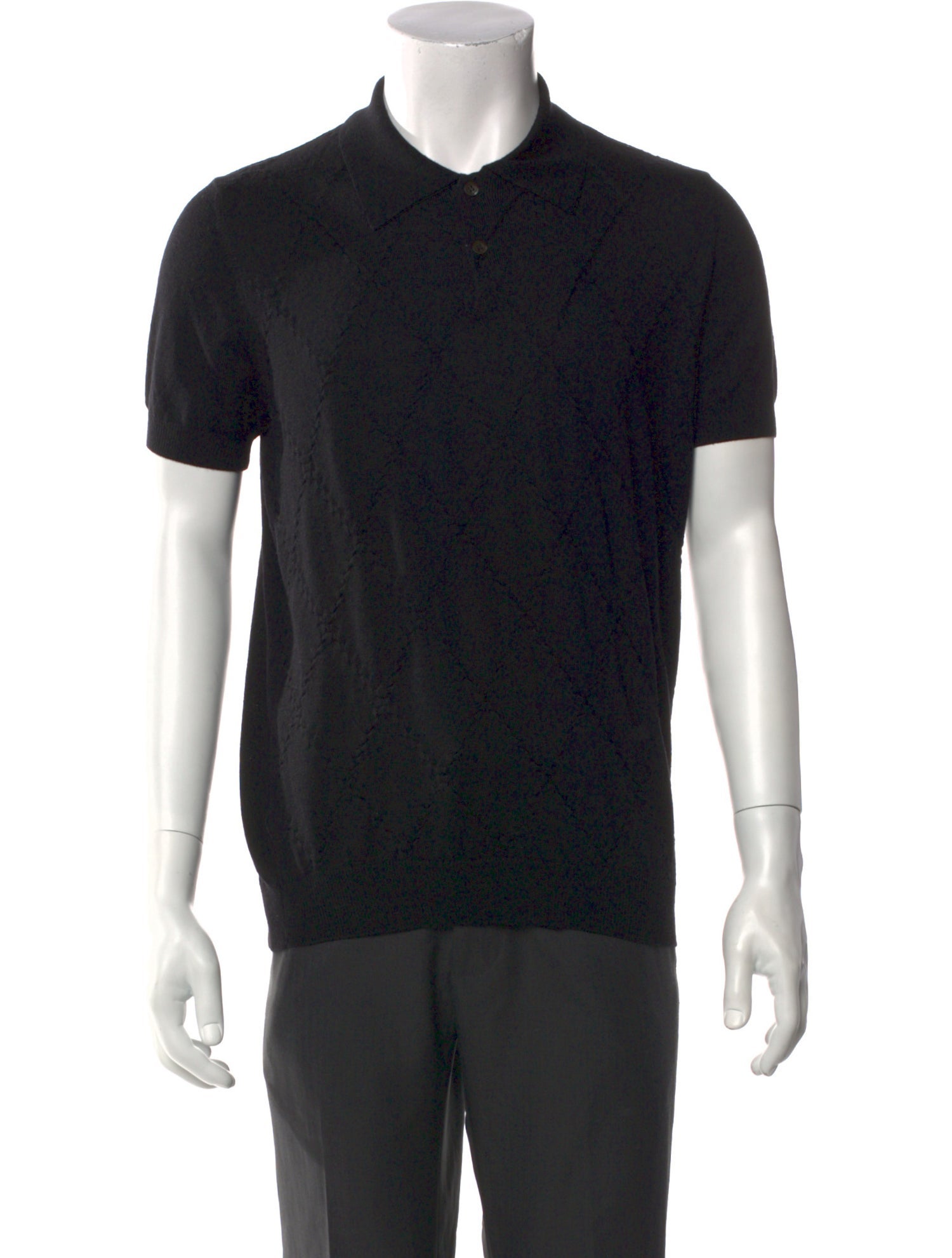 Dries Van Noten Merino Wool V-Neck Polo Shirt