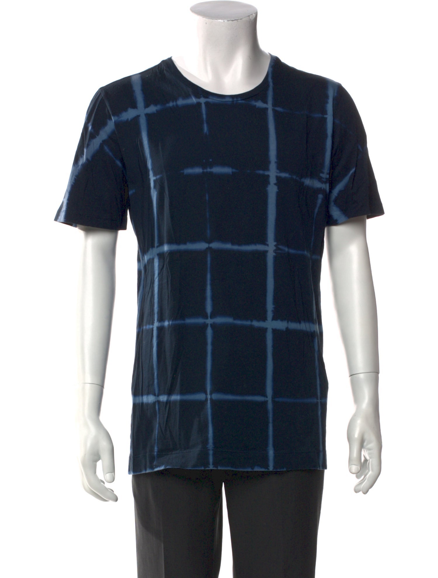 Dries Van Noten Plaid Print Crew Neck T-Shirt