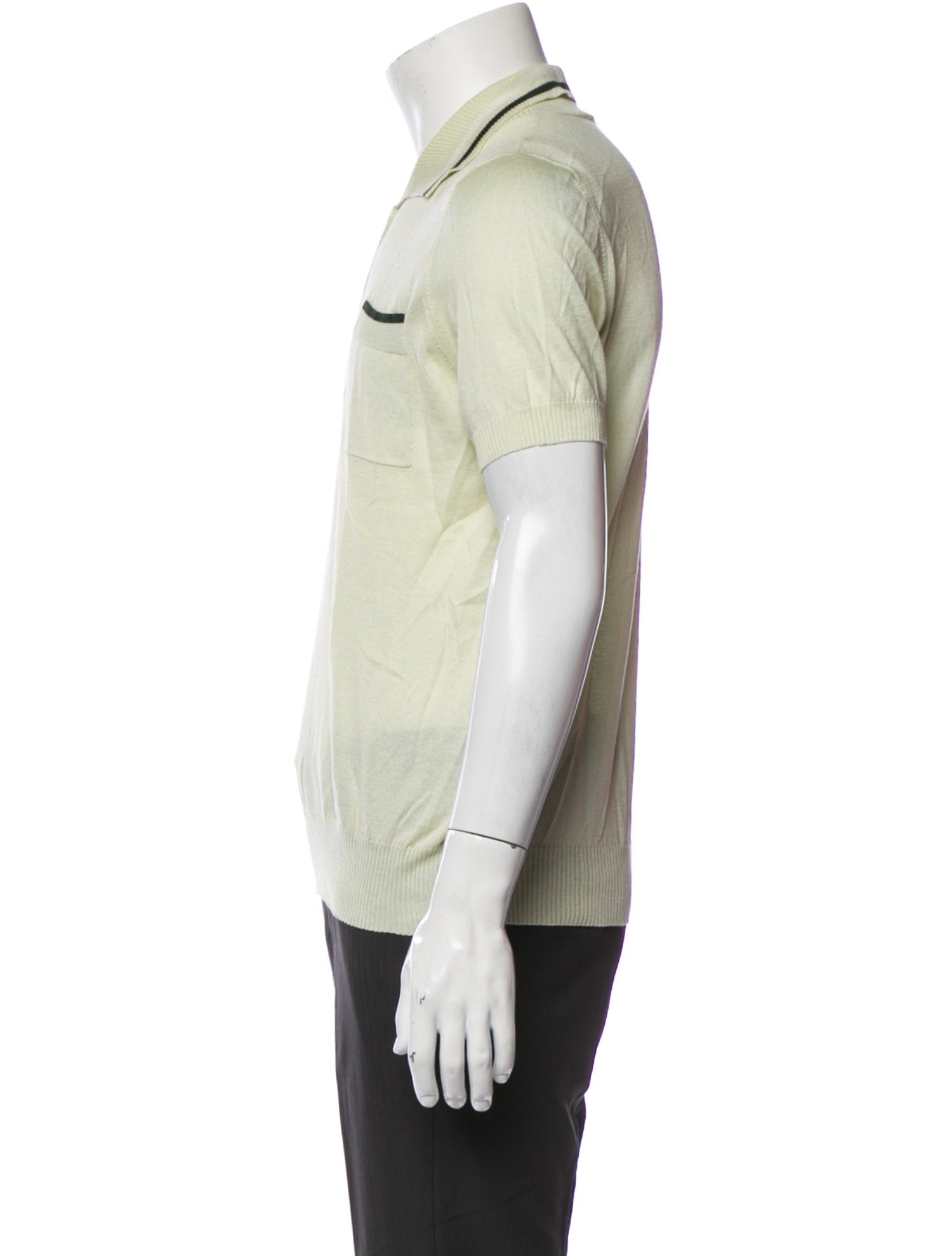 Dries Van Noten Striped Collar Polo Shirt