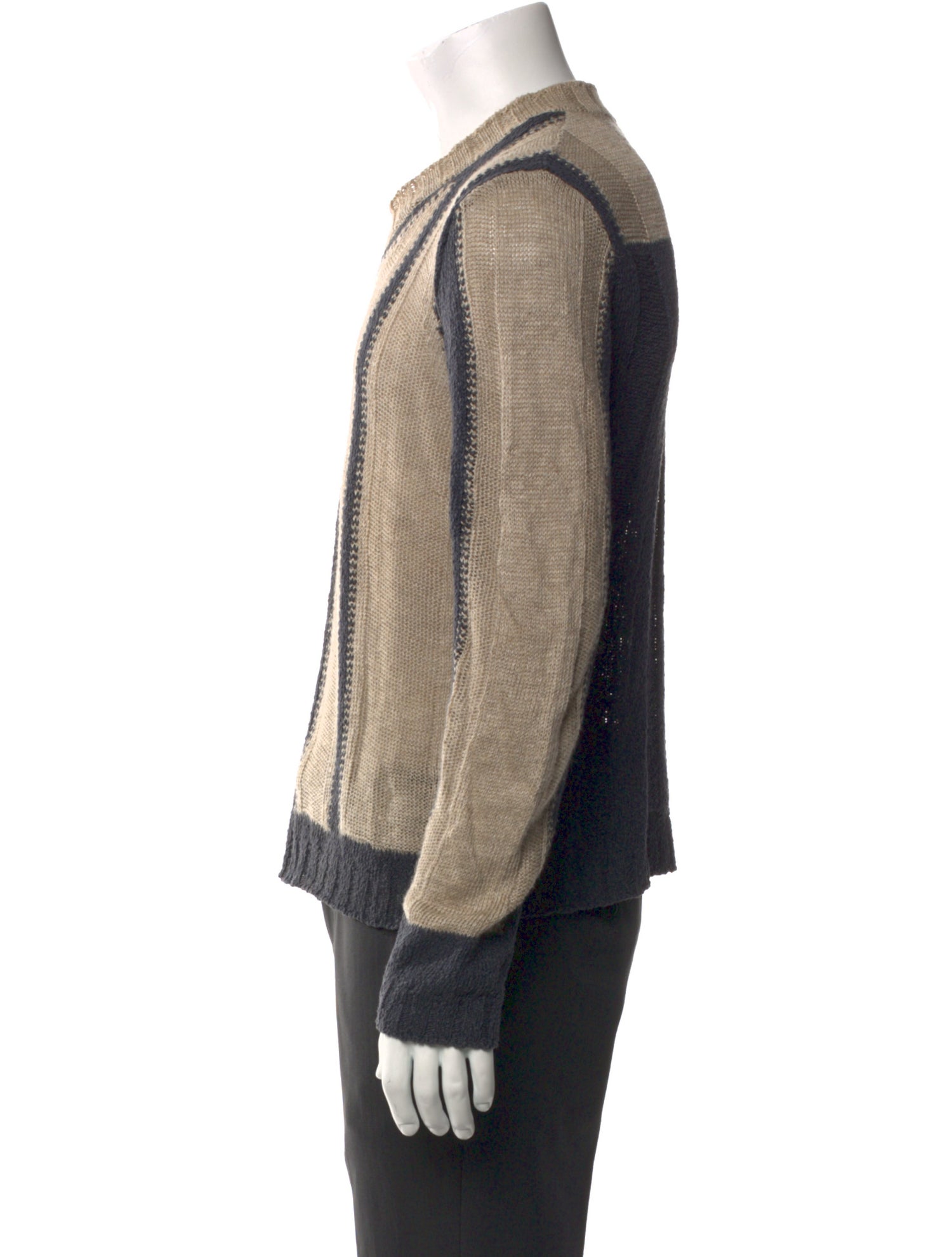 Dries Van Noten Striped V-Neck Pullover