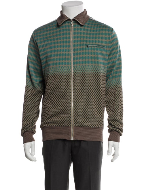 Dries Van Noten Printed Mock Neck Cardigan