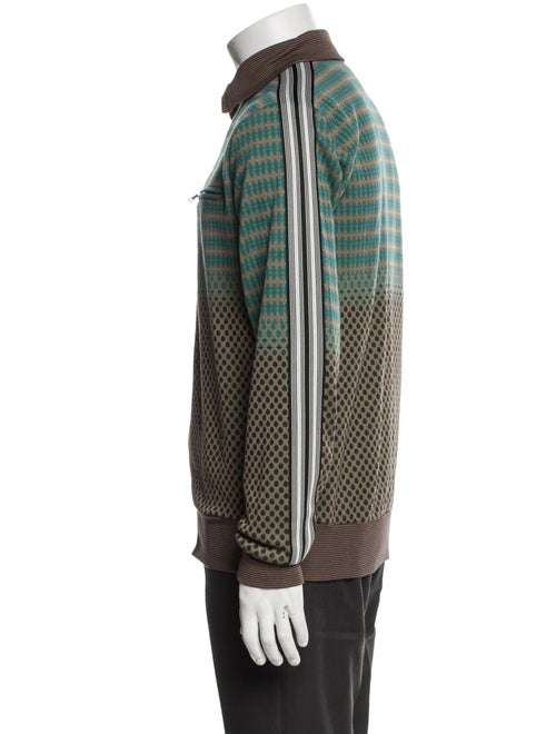 Dries Van Noten Printed Mock Neck Cardigan