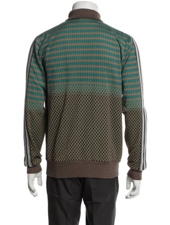 Dries Van Noten Printed Mock Neck Cardigan