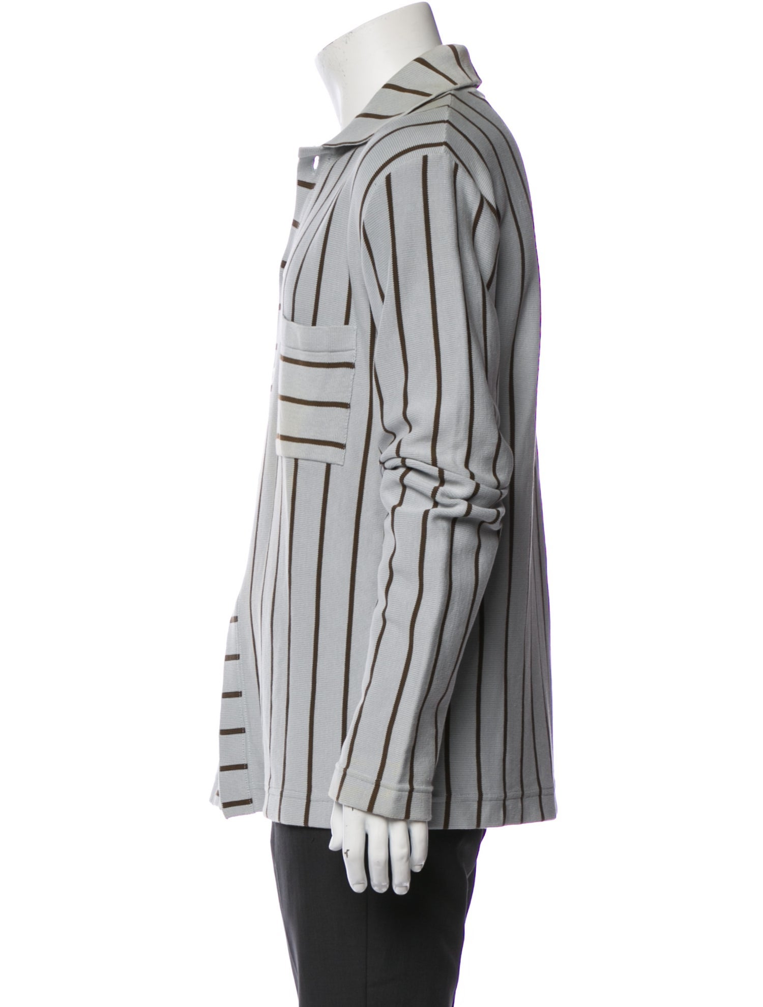 Dries Van Noten Striped Collar Cardigan