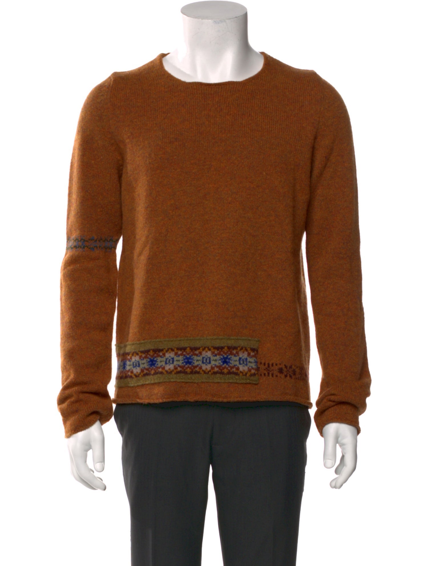 Dries Van Noten Wool Graphic Print Pullover