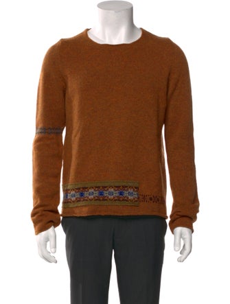 Dries Van Noten Wool Graphic Print Pullover