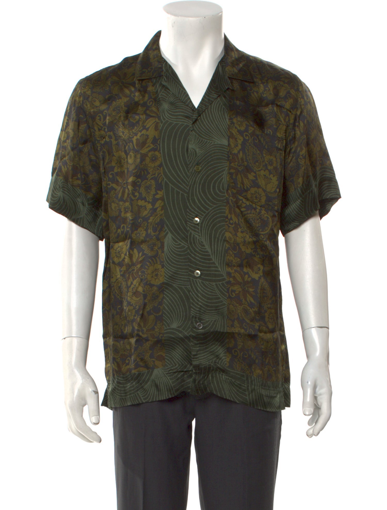 Dries Van Noten Floral Print Short Sleeve Shirt