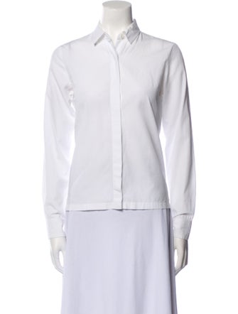 Dries Van Noten Long Sleeve Button-Up Top
