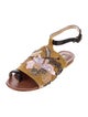 Dries Van Noten Suede Patterned Slingback Flats