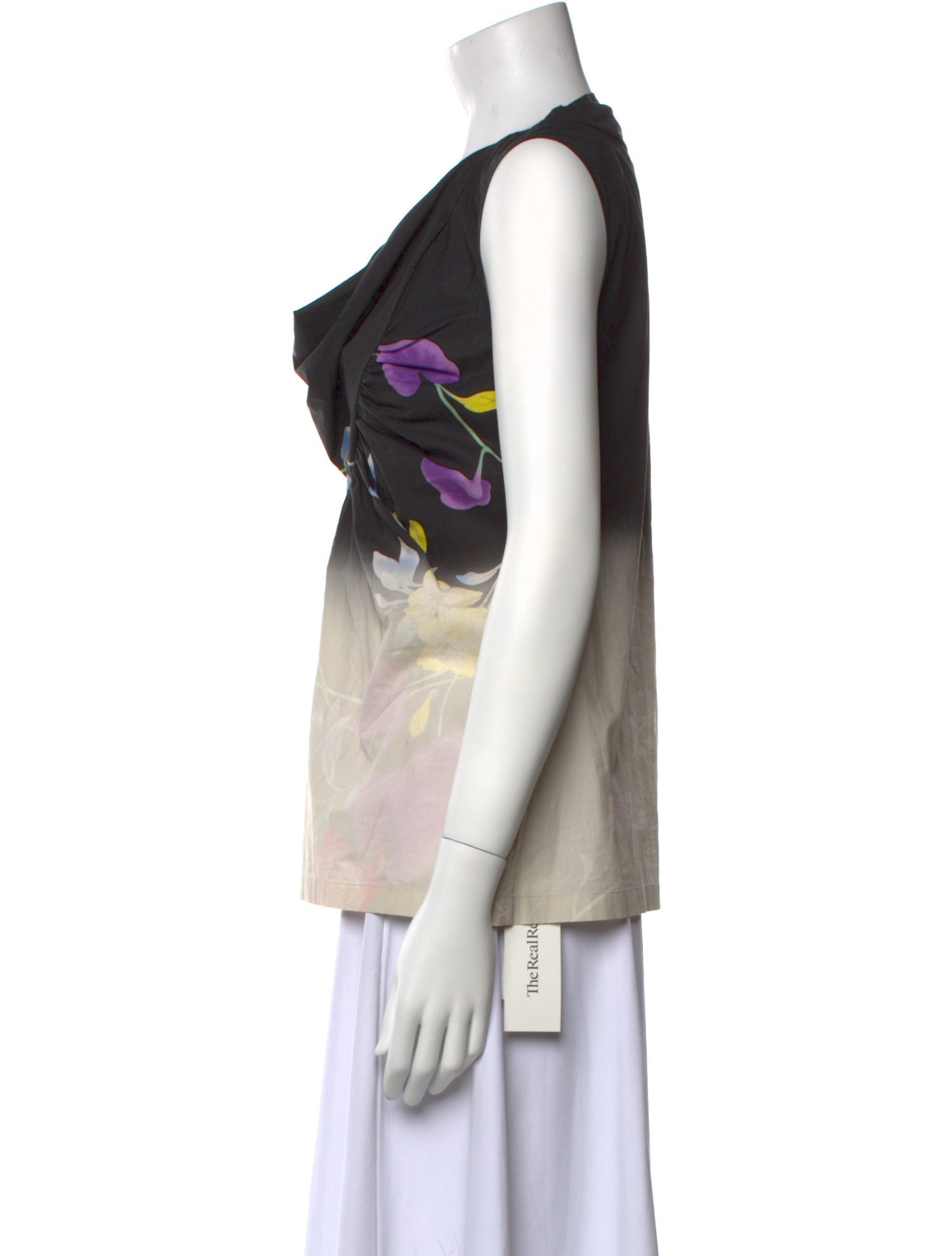 Dries Van Noten Cowl Neck Sleeveless Top