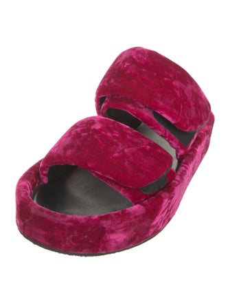 Dries Van Noten Velvet Slides