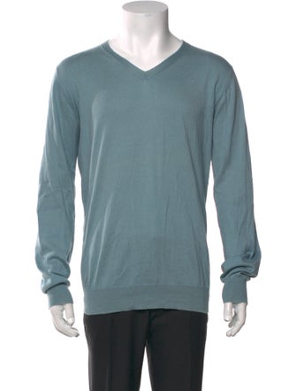 Dries Van Noten V-Neck Long Sleeve Sweatshirt